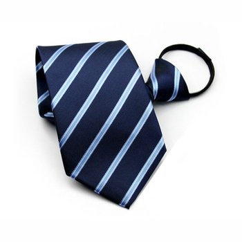 斜條紋丈青色寬版領帶-滌綸材質_0